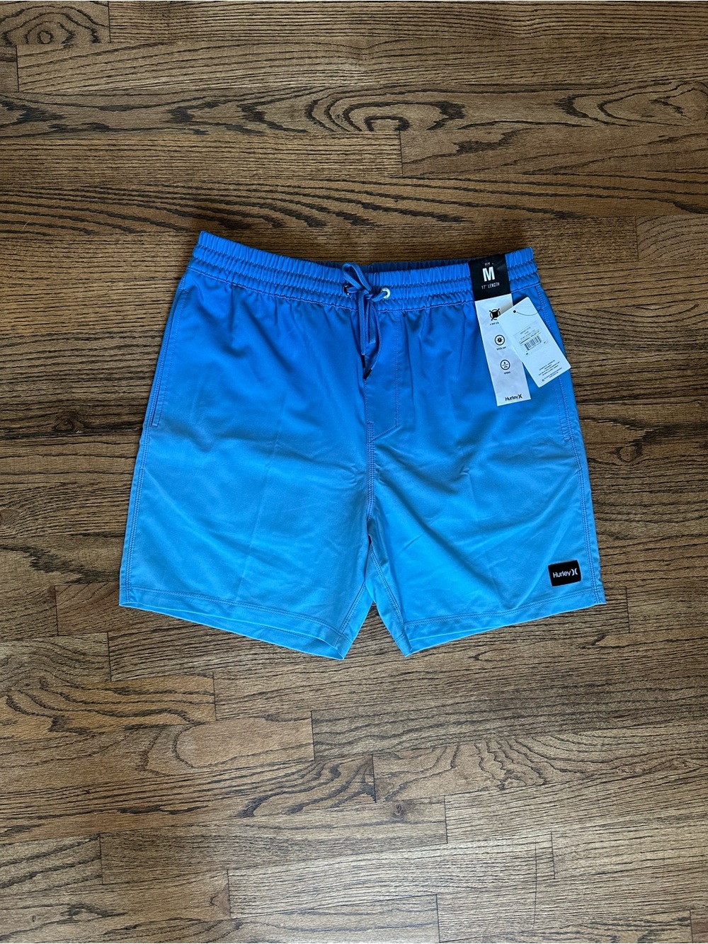 NWT Hurley Men's Ombre Blue Swim Trunks